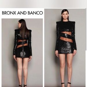 Bronx and Banco Black Sequin Dress